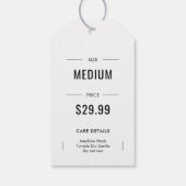 Kleding Logo Prijs Maat Hang Label Care Instructie Cadeaulabel (Achterkant)