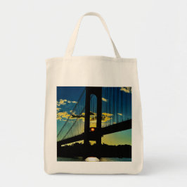 Kleding: NY Elevation Verrazzano Bridge Zonsonderg Tote Bag