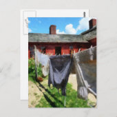 Kleding op lijn briefkaart (Voorkant / Achterkant)