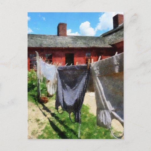 Kleding op lijn briefkaart (Voorkant)