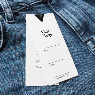 Kleding Prijs Label Business Dank u Black&White Mini Visitekaartjes