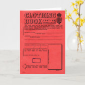 Kleding rantsoen boek kaart (Gele Bloem)