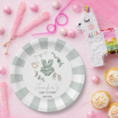 Kleding van Eucalyptus baby shower papier bord (Feest)