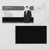 Kleding van mannen visitekaartje (Voorkant / Achterkant)