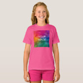 Kleding van meisjes Voeg Afbeelding Wauw roze Sjab T-shirt (Voorkant volledig)