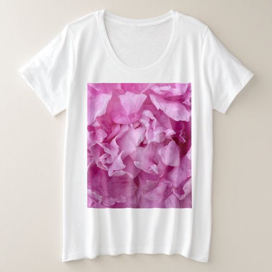 Kleding van roze pinda's grote maat t-shirt (Design voorkant)