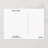 Kleding van zwart, groen, rood en geel briefkaart (Achterkant)