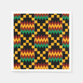 Kleding van zwart, groen, rood en geel servetten (Voorkant)