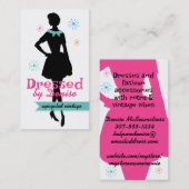  kleding voor het aanbrengen van naaigarden in het visitekaartje (Voorkant / Achterkant)