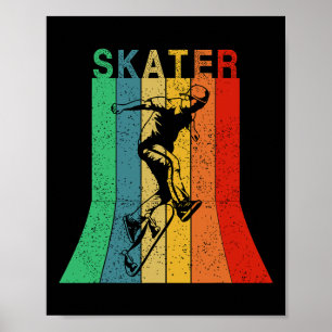 Kleding voor skateboarders met een vintage uitstra poster