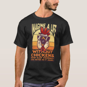 Kleding voor vintage boeren voor kippenhok voer Br T-shirt