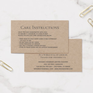 Kleding voor werkbare kleding voor wasgoed voor Kr Visitekaartje