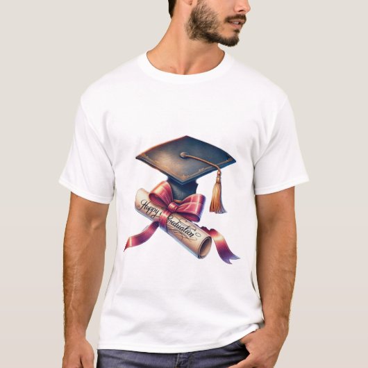 Kleding vrolijk afstuderen t-shirt (Voorkant)