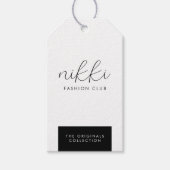 Kleding zwart met hoge schermprijs Label hangen Cadeaulabel (Voorkant)