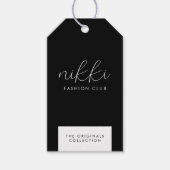 Kleding zwart met hoge schermprijs Label hangen Cadeaulabel (Voorkant)