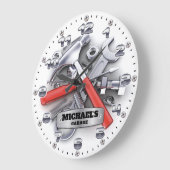 Kledinggereedschappen Man Cave Wall Clock Grote Klok (Hoek)