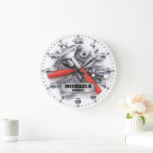 Kledinggereedschappen Man Cave Wall Clock Grote Klok (Huis)