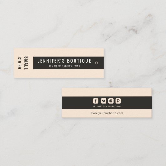 Kledingkleding Labels donkerbruine donkerbruine pr (Voorkant / Achterkant)