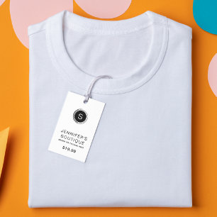 Kledinglabels Kleine Zakelijke Zwart Wit Contactkaartje