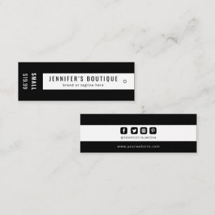 Kledinglabels Kleine Zakelijke Zwarte Witte Prijsl Contactkaartje