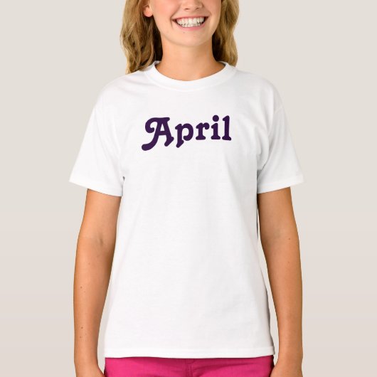 Kledingmeisjes april t-shirt (Voorkant)