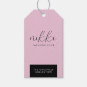 Kledingroze Verhangende weergaveprijs Label hangen Cadeaulabel (Voorkant)