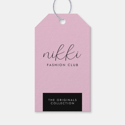 Kledingroze Verhangende weergaveprijs Label hangen Cadeaulabel (Voorkant)