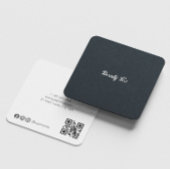 Kledingwinkel Zwart Wit Grijs Grijs QR Code Vierkante Visitekaartje