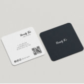 Kledingwinkel Zwart Wit Grijs Grijs QR Code Vierkante Visitekaartje
