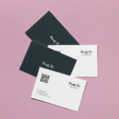 Kledingwinkel Zwart Wit Grijs Grijs QR Code Visitekaartje