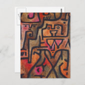 Klee Abstract Bos Expressionistische Moderne Kunst Briefkaart (Voorkant / Achterkant)