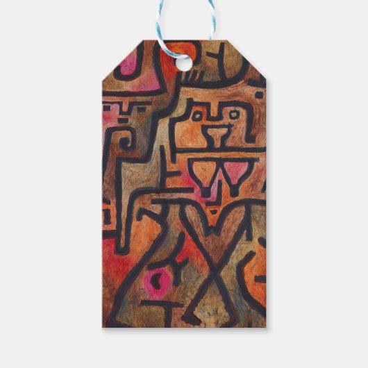 Klee Abstract Bos Expressionistische Moderne Kunst Cadeaulabel (Voorkant)