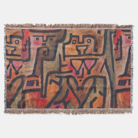 Klee Abstract Bos Expressionistische Moderne Kunst Deken (Voorkant)