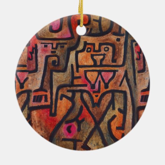 Klee Abstract Bos Expressionistische Moderne Kunst Keramisch Ornament (Achterkant)