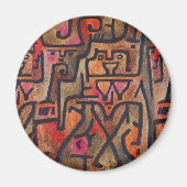 Klee Abstract Rood Abstract Expressionistische Nat Magneet (Voorkant)