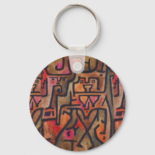 Klee Abstract Rood Abstract Expressionistische Nat Sleutelhanger