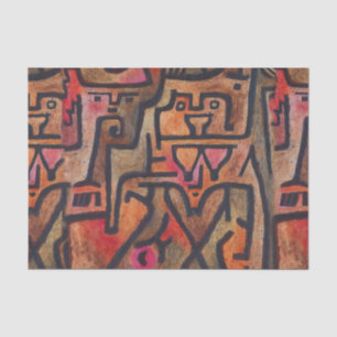 Klee Abstract Rood Abstract Expressionistische Nat Tissuepapier