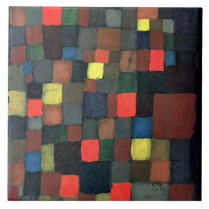 Klee - Abstracte kleurenharmonie met vierkantjes Tegeltje