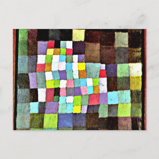 Klee - abstractie met referentie... briefkaart (Voorkant)