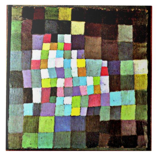 Klee - abstractie met referentie... tegeltje (Voorkant)