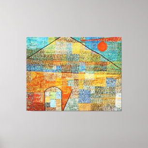 Klee - Ad Parnassus, beroemd abstract schilderij, Canvas Afdruk