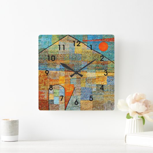 Klee - Ad Parnassus, Paul Klee kunstwerk Vierkante Klok (Huis)