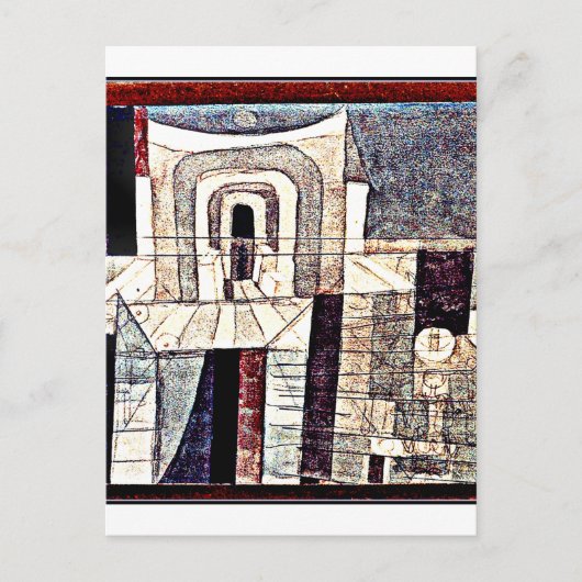 Klee - Architectuur in rood en groen Briefkaart (Voorkant)