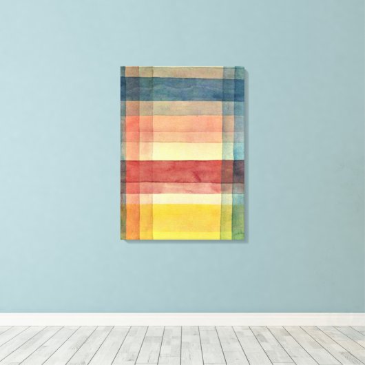 Klee - Architectuur van de vlakte Canvas Afdruk (Insitu (Houten vloer))