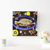 Klee - Aroundfish Vierkante Klok (Huis)