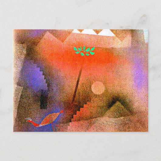 Klee - Bird Wandering Off Briefkaart (Voorkant)