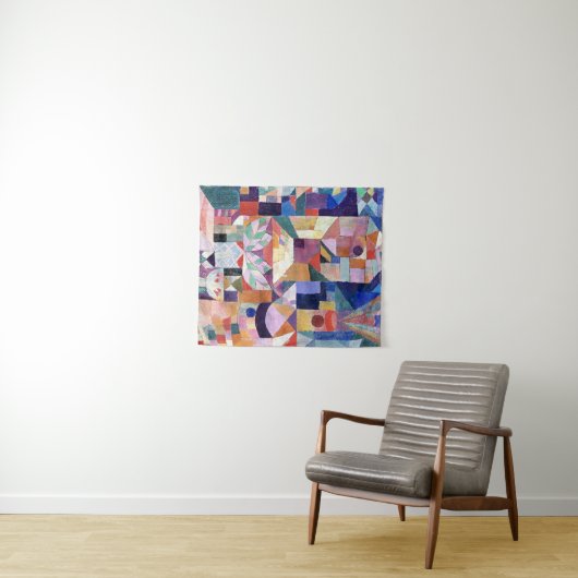 Klee - Burggarten, abstracte schilderij Wandkleed (In Situ (horizontaal))