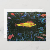 Klee - Carte postale de poisson rouge. (Devant / Derrière)