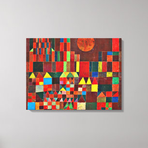 Klee - Castle en Sun Canvas Afdruk