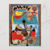 Klee - Castle-landschap met zwarte blikseminslag Briefkaart (Voorkant)